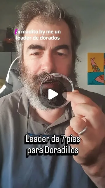 Les muestro un leader corto (casi 7 pies) para pescar doradillos.