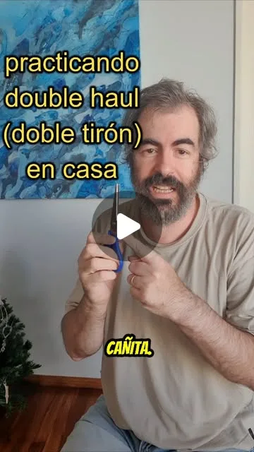 Pequeña práctica hogareña para desarrollar memoria muscular para que cuando vayas al río el double haul / doble tirón salga mejor.